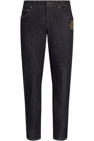 Dolce & Gabbana Tapered-Jeans mit Logo-Applikation