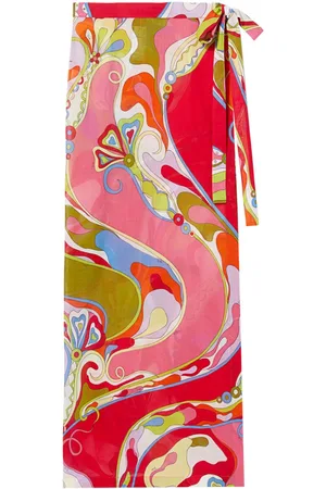 Puccini Wickelrock mit Orchideen-Print