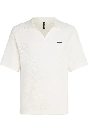 Karl Lagerfeld Gehäkeltes Poloshirt aus Bio-Baumwolle