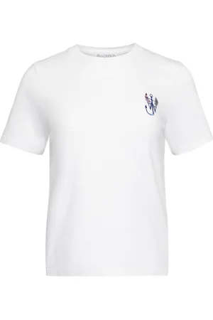 J.W.Anderson Print-T-Shirt mit Ankerstickerei