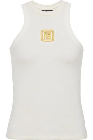 Balmain Tanktop mit PB-Stickerei