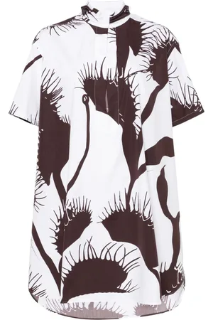 Salvatore Ferragamo Cropped Venus print kaftan