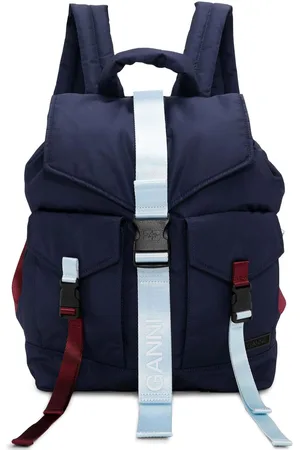 Ganni Tech Rucksack mit aufgesetzten Taschen