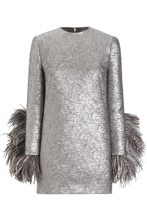 Dolce & Gabbana Minikleid mit Federbesatz