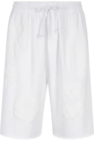 DENIM TEARS Shorts mit Mono Cotton Wreath-Print