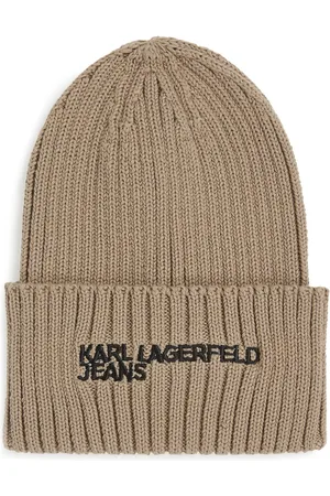 Karl Lagerfeld Gerippte Beanie mit Logo