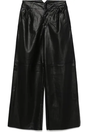 DKNY Weite Hose aus Faux-Leder
