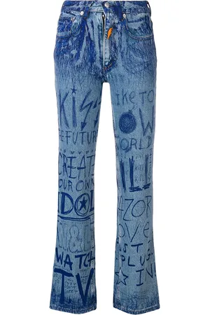 WALTER VAN BEIRENDONCK Jeans mit Kritzel-Print