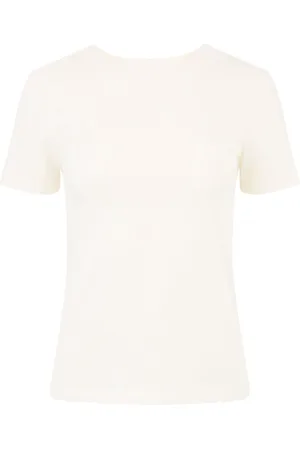 Nina Ricci Drapiertes T-Shirt mit tiefem Ausschnitt