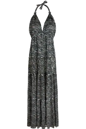 Vilebrequin Rückenfreies Maxikleid mit Perlen-Print