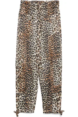 Ganni Hose mit Leoparden-Print