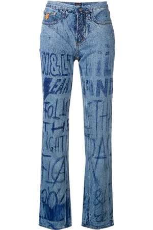 WALTER VAN BEIRENDONCK Jeans mit Kritzel-Print