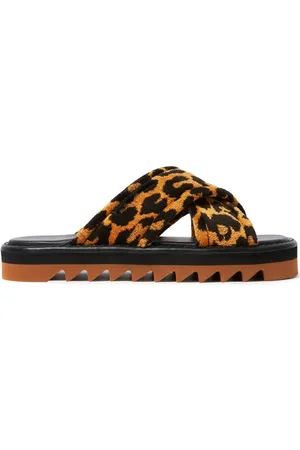 Stella McCartney Pantoletten mit Leoparden-Print