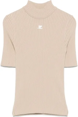 Courrèges Geripptes Reedition T-Shirt