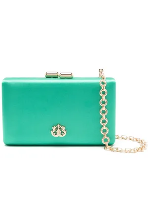Isla Ibiza Eva Clutch mit Logo-Schild