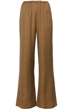 FORTE FORTE Ausgestellte Hose mit Glencheck-Muster