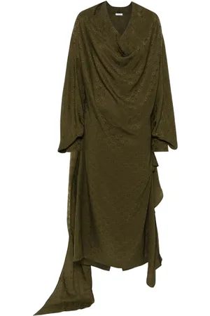 Salvatore Ferragamo Seidenkleid mit Monogramm