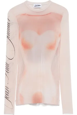 Jean Paul Gaultier T-Shirt mit Silhouetten-Print