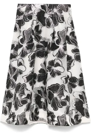 STINE GOYA Tellerrock aus Anemonen-Jacquard
