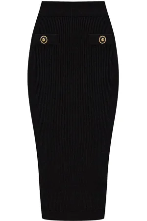 Balmain Gerippter Midirock