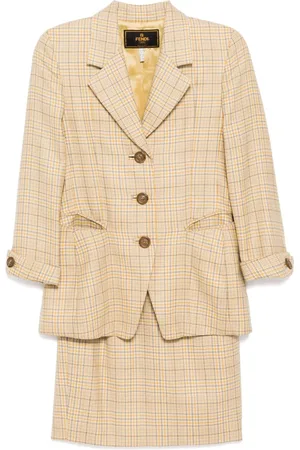 Fendi 2000s Twinset mit Karomuster