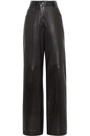 Brunello Cucinelli Lederhose mit hohem Bund