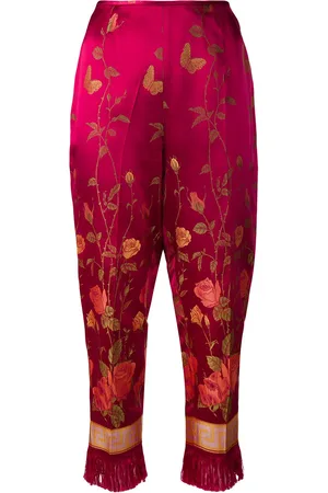 Jean Paul Gaultier Cropped-Hose mit Blumen-Print