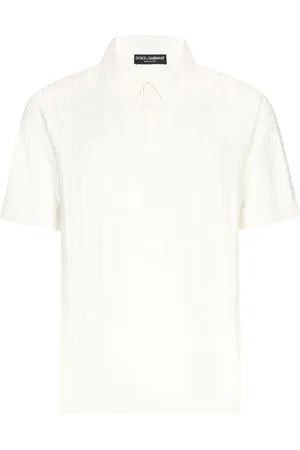 Dolce & Gabbana Seiden-Poloshirt aus Monogramm-Jacquard