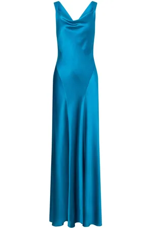Alberta Ferretti Abendkleid Wasserfallausschnitt