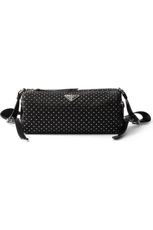 Prada Re-Nylon Schultertasche mit Nieten