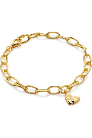Monica Vinader Heart Charm Armband aus 18kt -Vermeil
