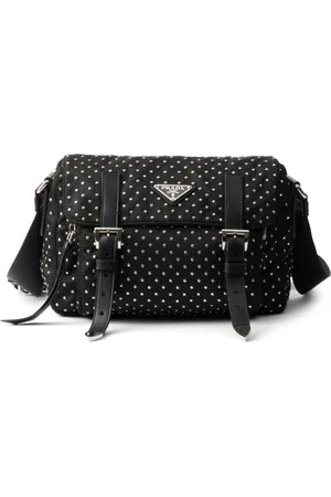 Prada Re-Nylon Schultertasche mit Nieten