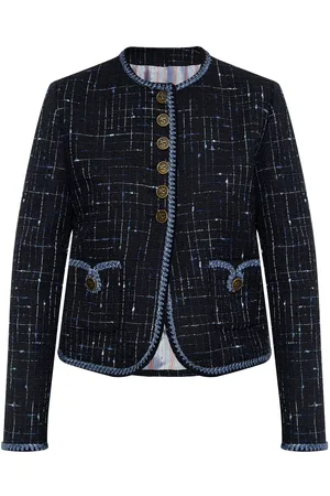 Etro Tweed-Jacke mit Kontrastdetails