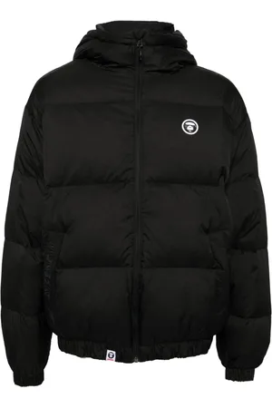 A Bathing Ape Gefütterte Jacke mit Logo-Applikation