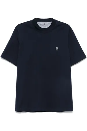 Brunello Cucinelli T-Shirt mit Logo-Stickerei