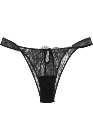 Kiki de Montparnasse Spitze mit Lederbesatz