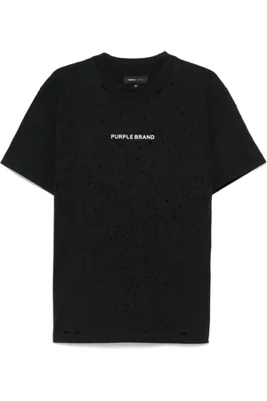 Purple Brand Geripptes T-Shirt