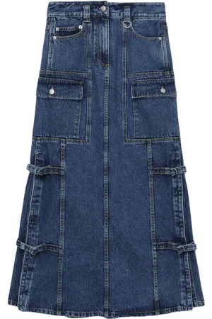 3.1 Phillip Lim Cargo-Midirock aus Denim