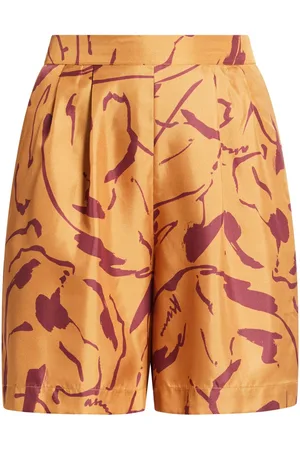 ASCENO Shorts mit abstraktem Print