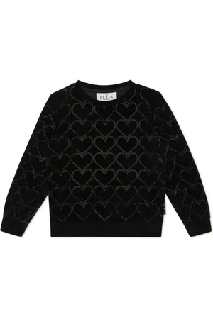 Philipp Plein Sweatshirt mit Herznieten