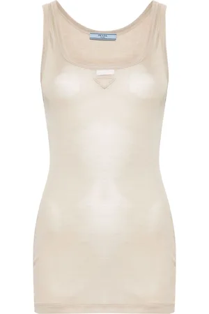 Prada Tanktop mit Triangel-Logo