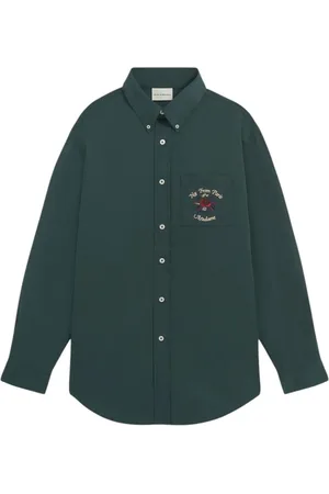 Drôle de Monsieur La Chemise Slogan Fleurs Hemd