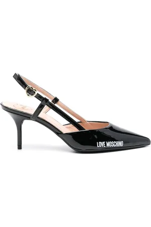 Moschino Pumps mit Logo-Print 80mm