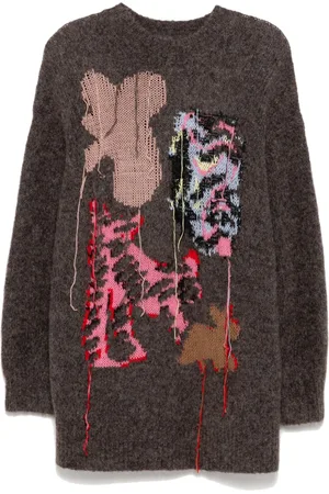 JNBY Strickkleid mit Blumen-Intarsie