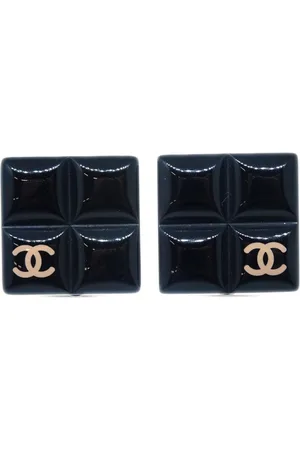 CHANEL 2004 Ohrclips mit eckiger Form