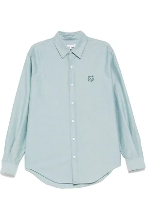 Maison Kitsuné Hemd mit Fuchsstickerei