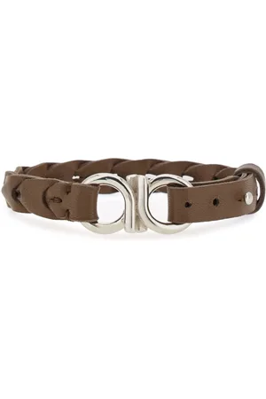 Salvatore Ferragamo Geflochtenes Armband mit Gancini-Detail