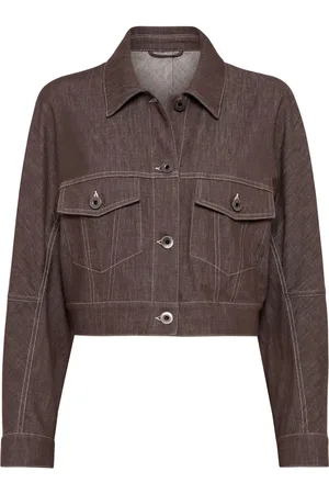 Brunello Cucinelli Cropped-Jacke mit Monili-Perlen