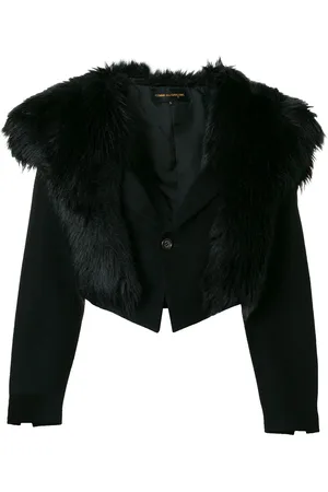 Comme des Garçons Cropped-Jacke mit Faux Fur