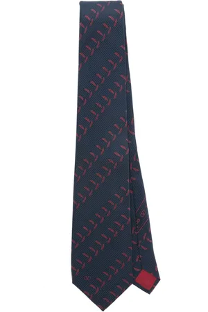 VALENTINO GARAVANI 1990s Krawatte mit Feder-Print